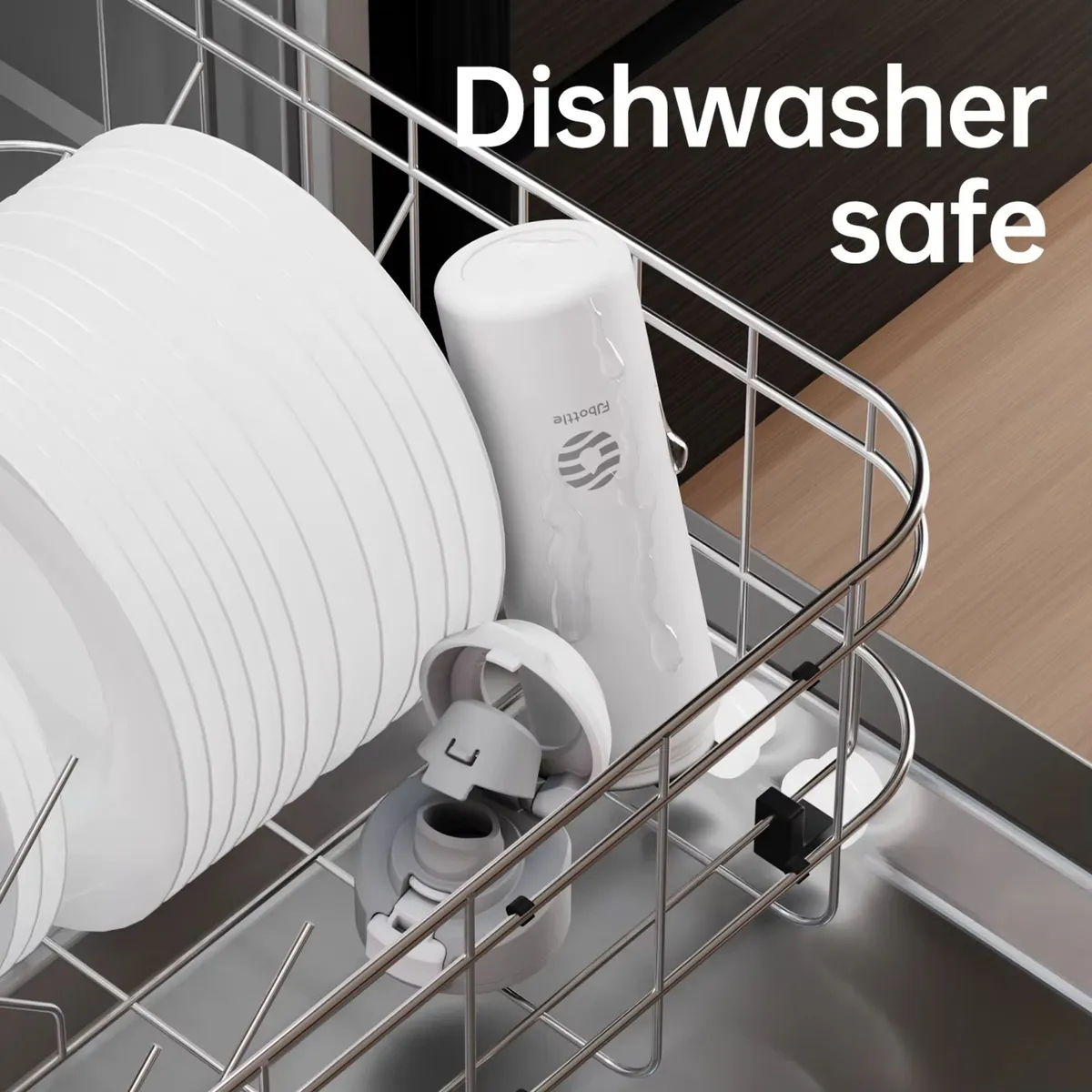 FJBOTTLE - FJbottle - Botella Mug Témico con soporte magnético para teléfono acero inox con tapa de tritán 710ml - Azul