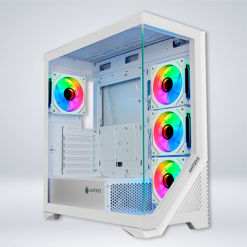 ANTRYX - CASE ANTRYX FX 650 WHITE, ARGB FAN X4, VIDRIO TEMPLADO (AC-FX650W)