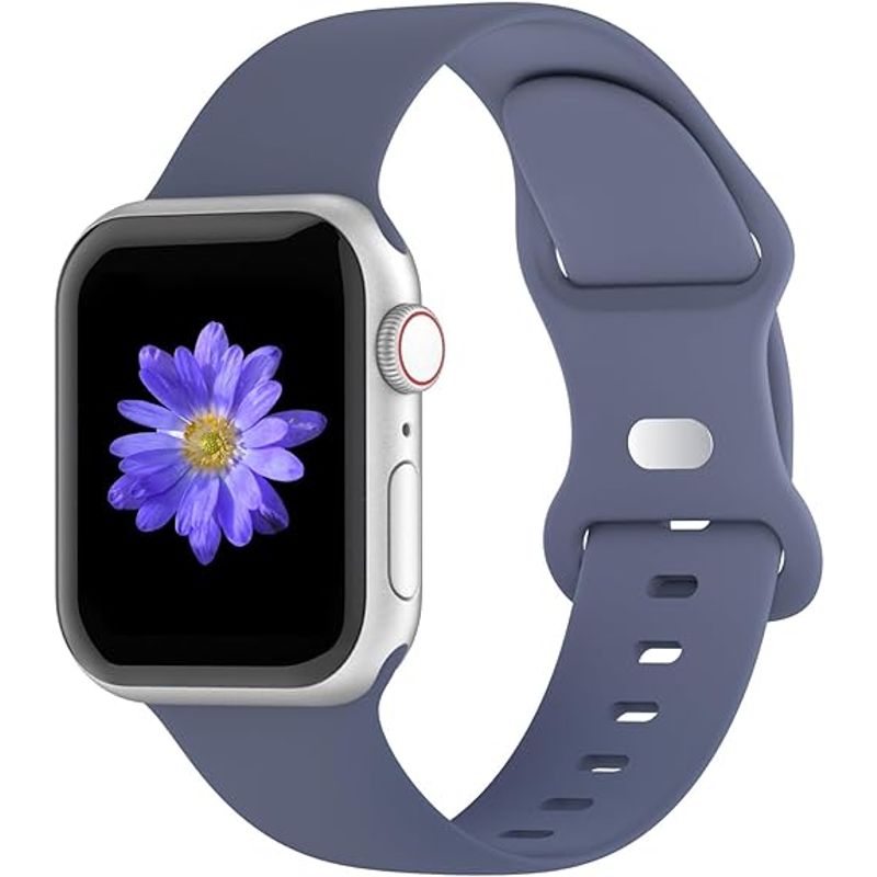GENERICO - Correa Silicona Compatible con Apple Watch 42 / 44 / 45 /49mm M/L Azul