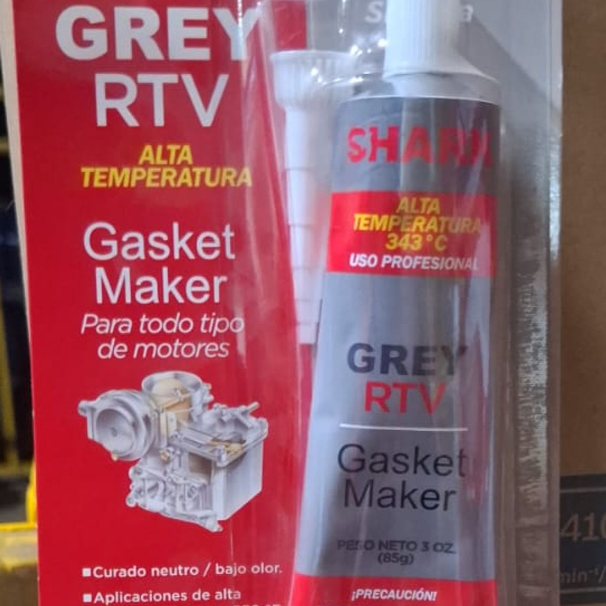 SHARK - CAJA DE SILICONA GREY RTV 85G SHARK 3 ONZAS X 12 UND