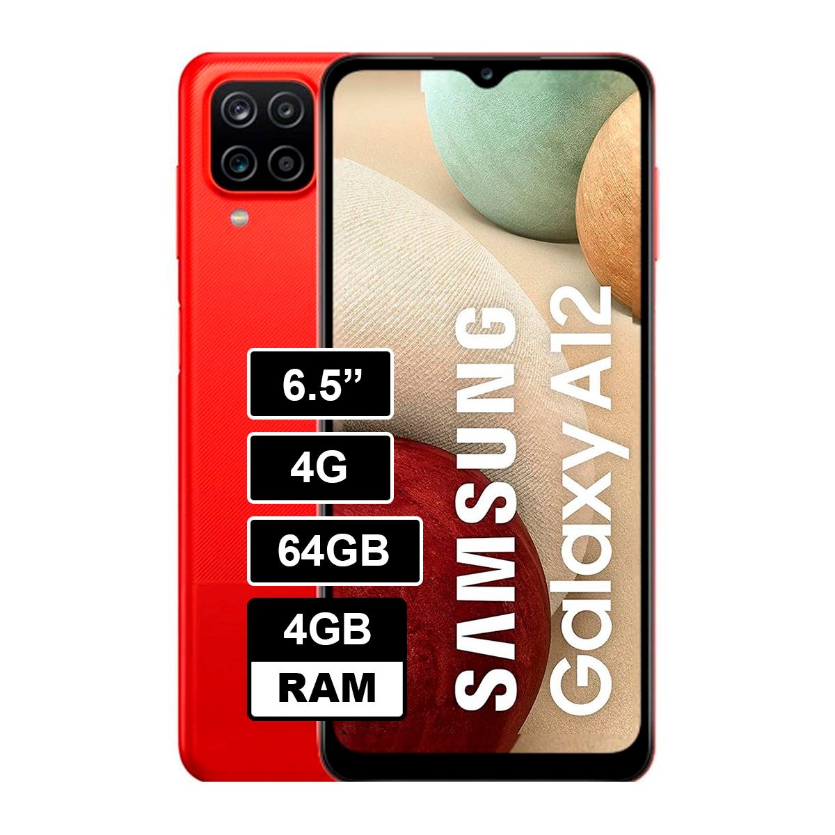 SAMSUNG - Samsung A12 65 64GB 4GB RAM Rojo