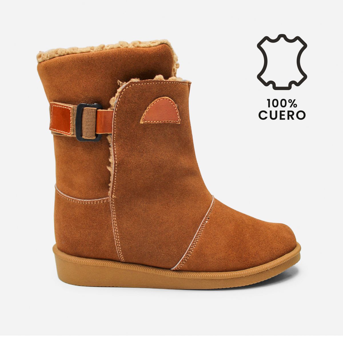 MARIBU - BOTAS DE CUERO GAMUZA CON PELUCHE MARIBU 560