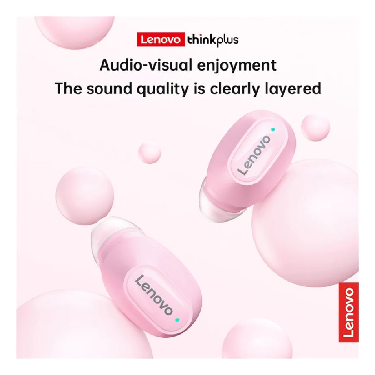 LENOVO - Audífonos Bluetooth Lenovo XT62 Rosado