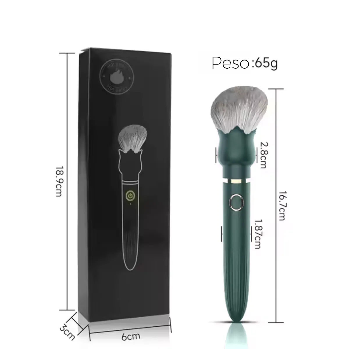 GENERICO - Vibrador de brocha maquillaje - verde