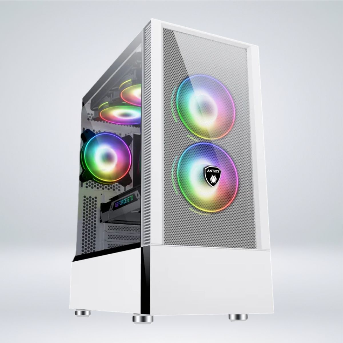 ANTRYX - CASE ANTRYX RX 460 MESH WHITE USB3.0, FAN X3, VIDRIO TEMPLADO