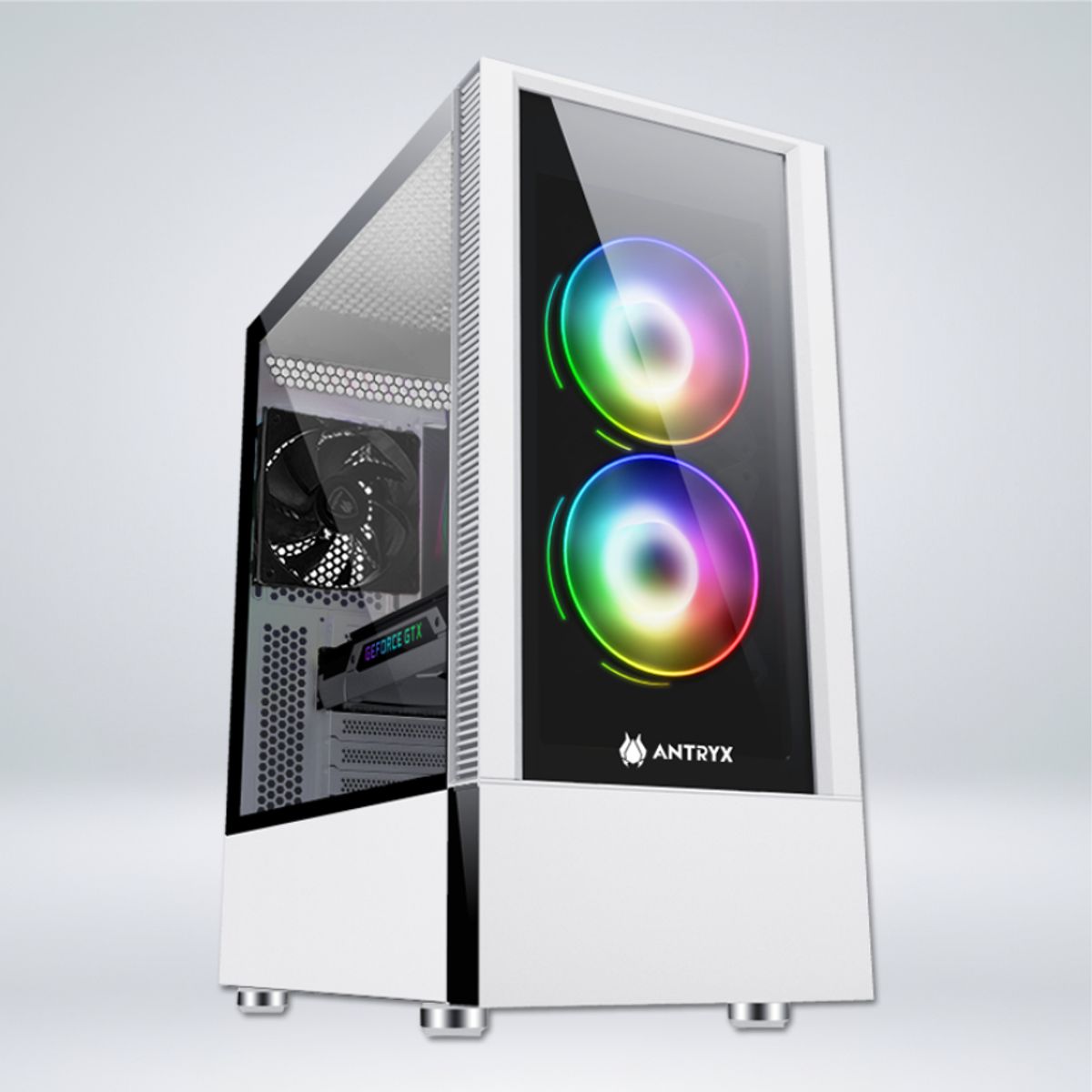 ANTRYX - CASE ANTRYX RX 460 WHITE USB3.0, ARGB FAN X2, VIDRIO TEMPLADO