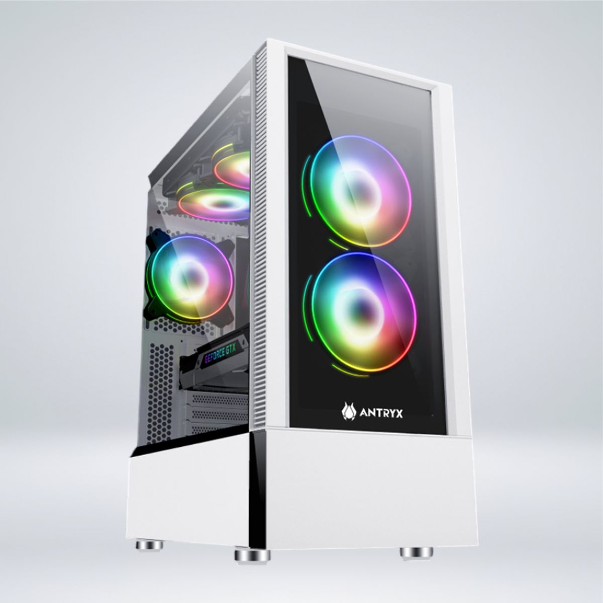 ANTRYX - CASE ANTRYX RX 460 WHITE USB3.0, ARGB FAN X2, VIDRIO TEMPLADO