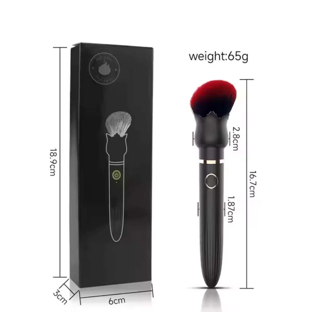 GENERICO - Vibrador de brocha maquillaje - negro