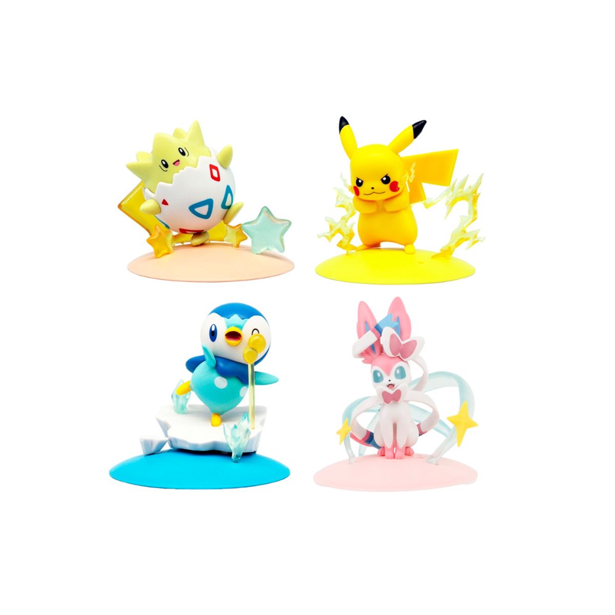 POKEMON - Pokemon Figuras Set 4 Pikachu Togepi Sylveon Piplup