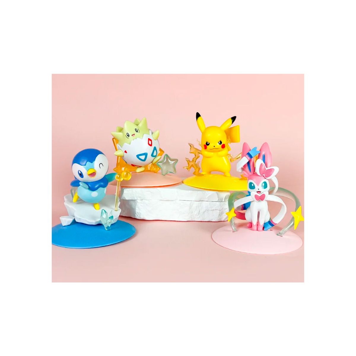 POKEMON - Pokemon Figuras Set 4 Pikachu Togepi Sylveon Piplup