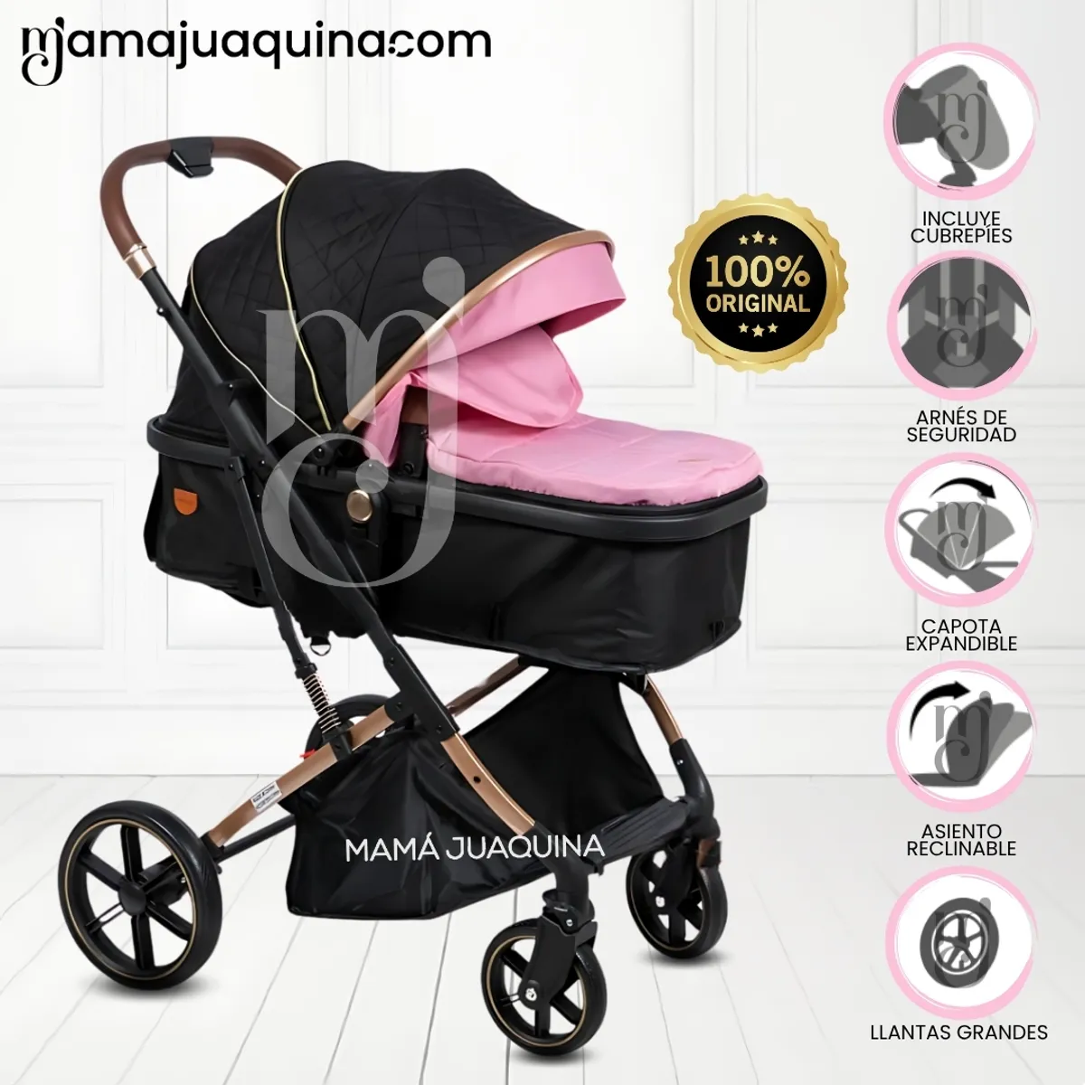 EBABY - Coche Moisés Travel System «SATURNO ULTRA» Pink