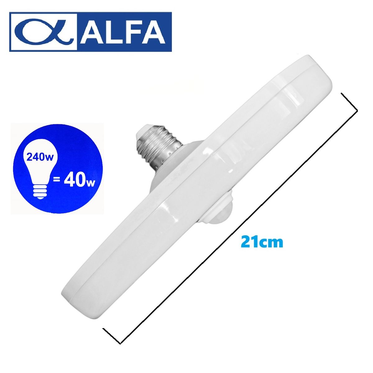Foco Led UFO con Sensor de Movimiento 40W Luz Blanca ALFA, marca ALFA - Foto 2