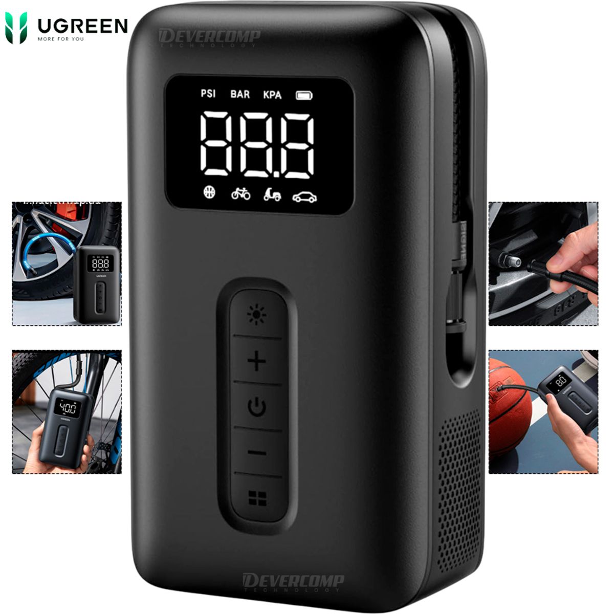 UGREEN - Inflador Portátil Ugreen CD259 Compresor de Neumáticos