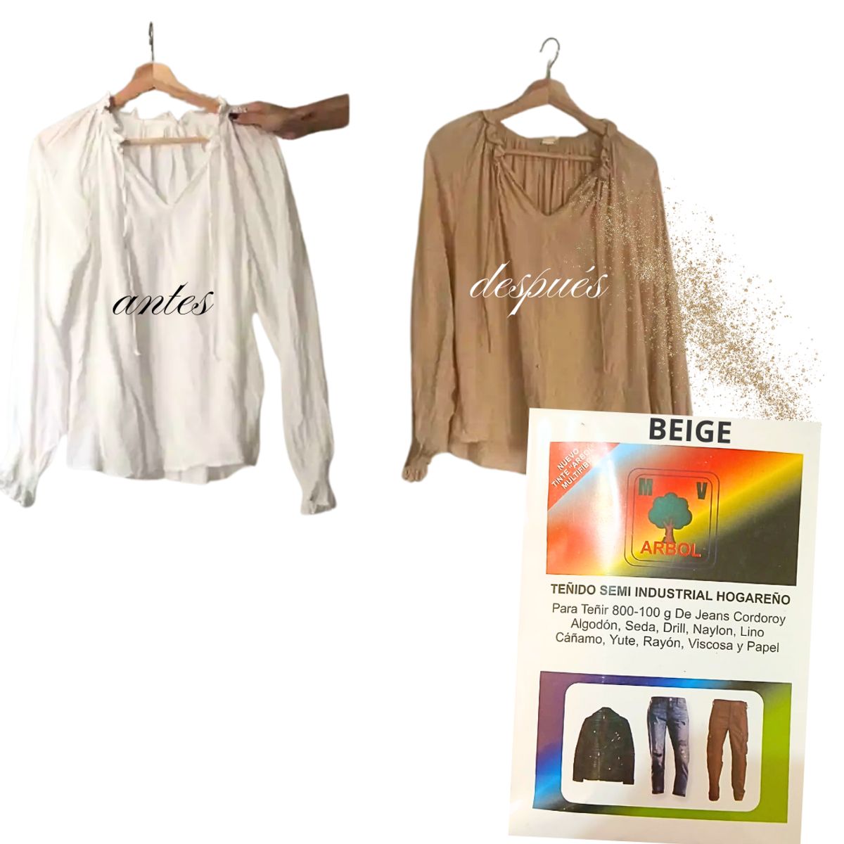 GENERICO - Tinte en polvo renovar jean zapatillas ropa algodón lona x2und