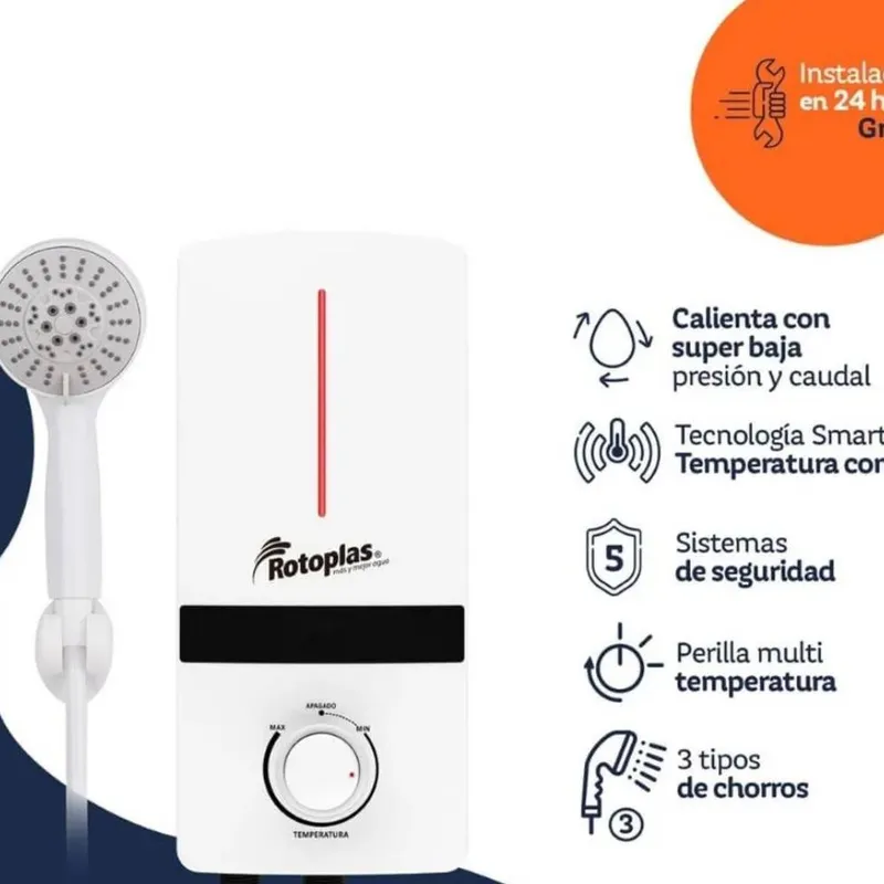 ROTOPLAS - Rapiducha Eléctrica Rotoplas Spazio 5500w Blanco