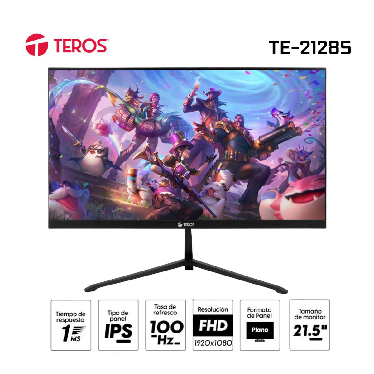 TEROS - Monitor Teros TE-2128S 21.5 IPS 100Hz/ FHD/ HDMI/ VGA VESA FREESYNC