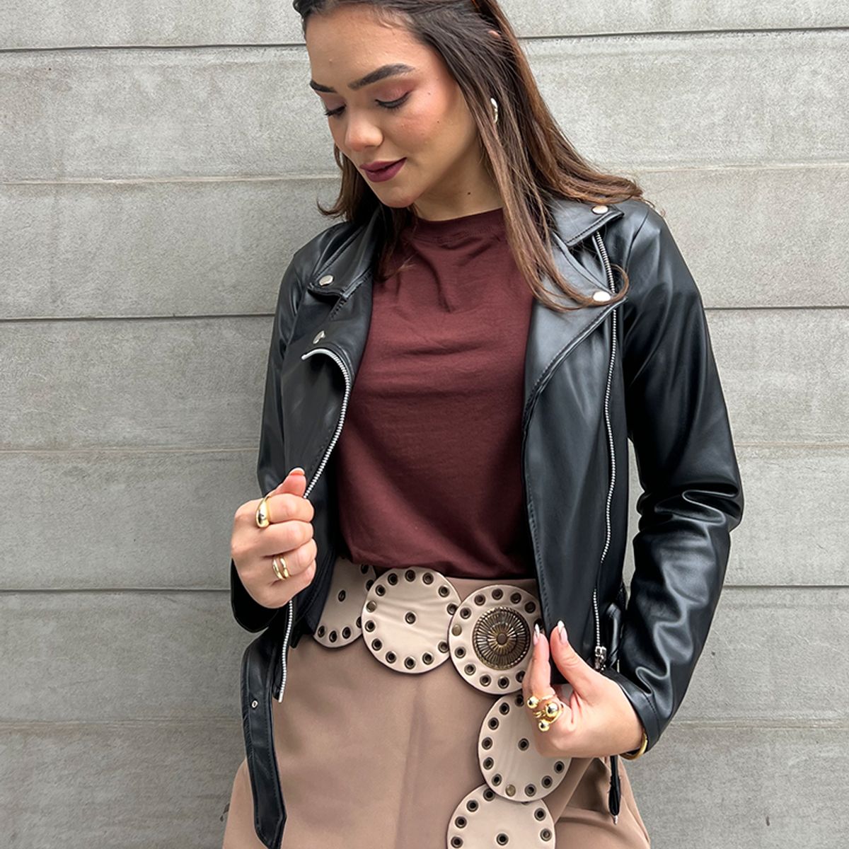 GENERICO - CASACA BIKER DE MUJER