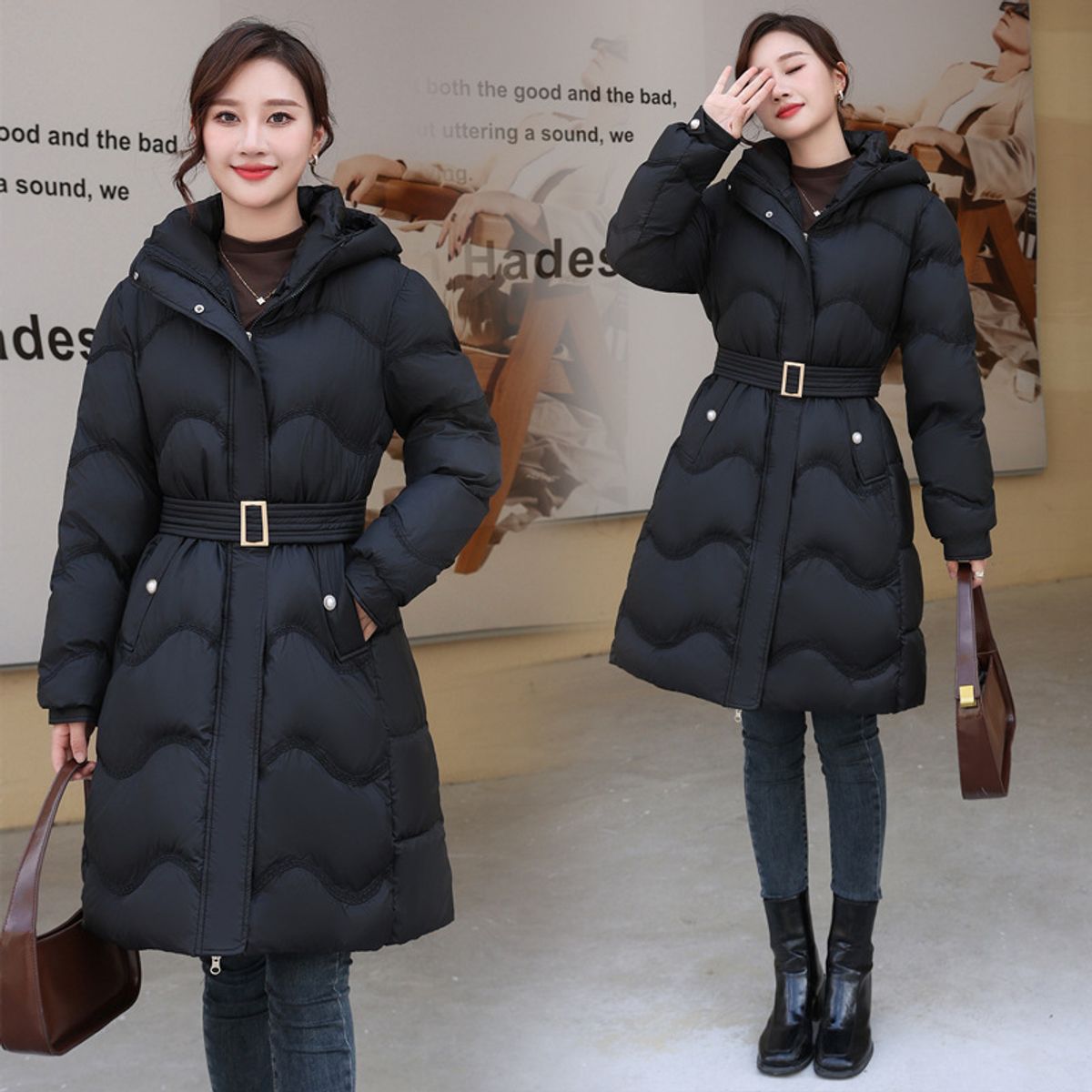 GENERICO - CASACA CASUAL LARGA MUJER