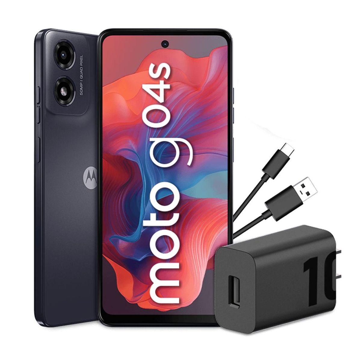 MOTOROLA - Celular Motorola Moto G04S 6.6"  Pulg.  4GB RAM 128GB - Negro Cósmico