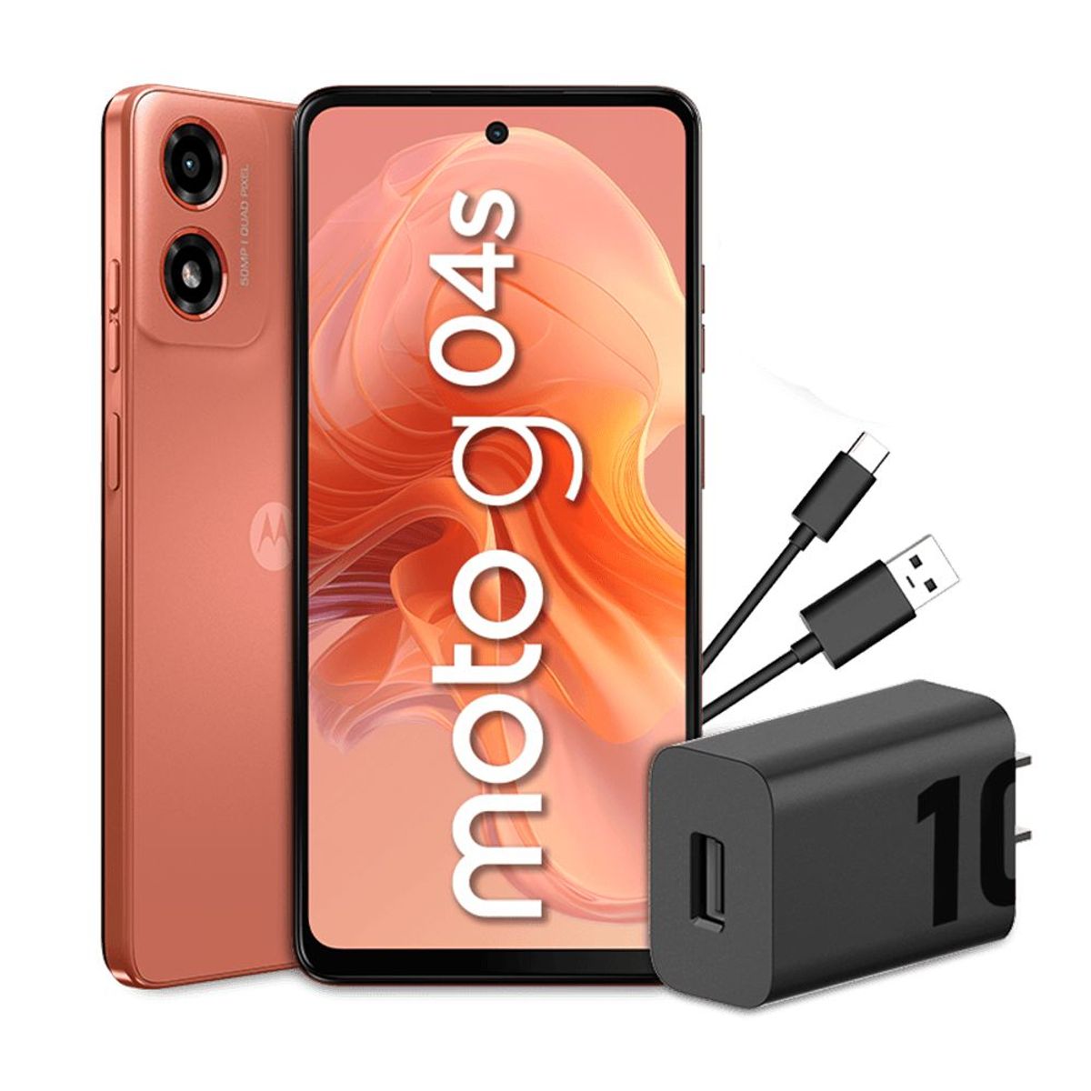 MOTOROLA - Celular Motorola Moto G04S 6.6"  Pulg.  4GB RAM 128GB - naranja