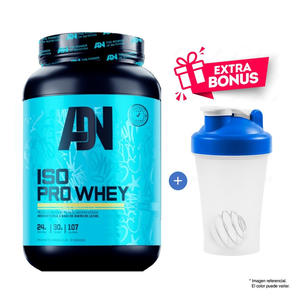 ADN - Proteína Adn Iso Pro Whey 1.1 kg Chocolate + Shaker