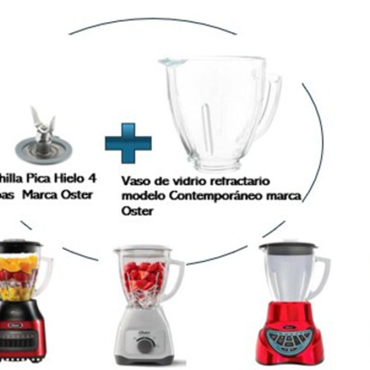 OSTER - KIT DE ACCESORIOS CUCHILLA Y VASO CONTEMPORANEO