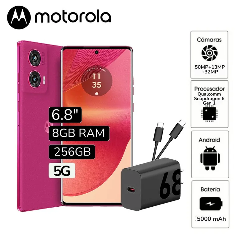 MOTOROLA - Celular Libre Motorola Moto Edge 50 Fusion 6.7" Pulg. 8GB RAM 256GB  + Audífonos Moto Buds