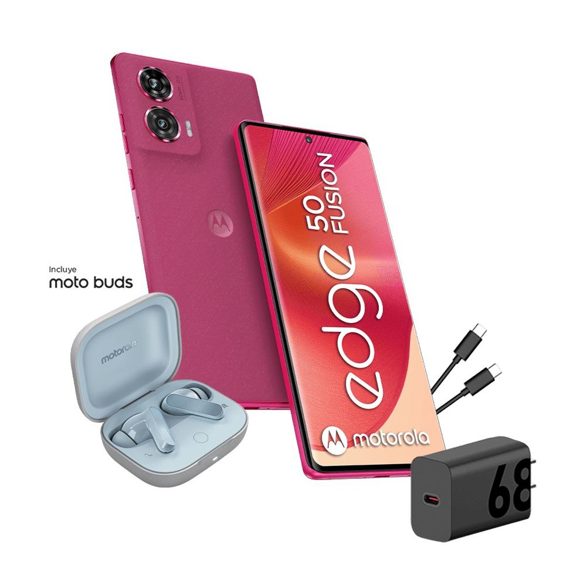 MOTOROLA - Celular Libre Motorola Moto Edge 50 Fusion 6.7" Pulg. 8GB RAM 256GB  + Audífonos Moto Buds
