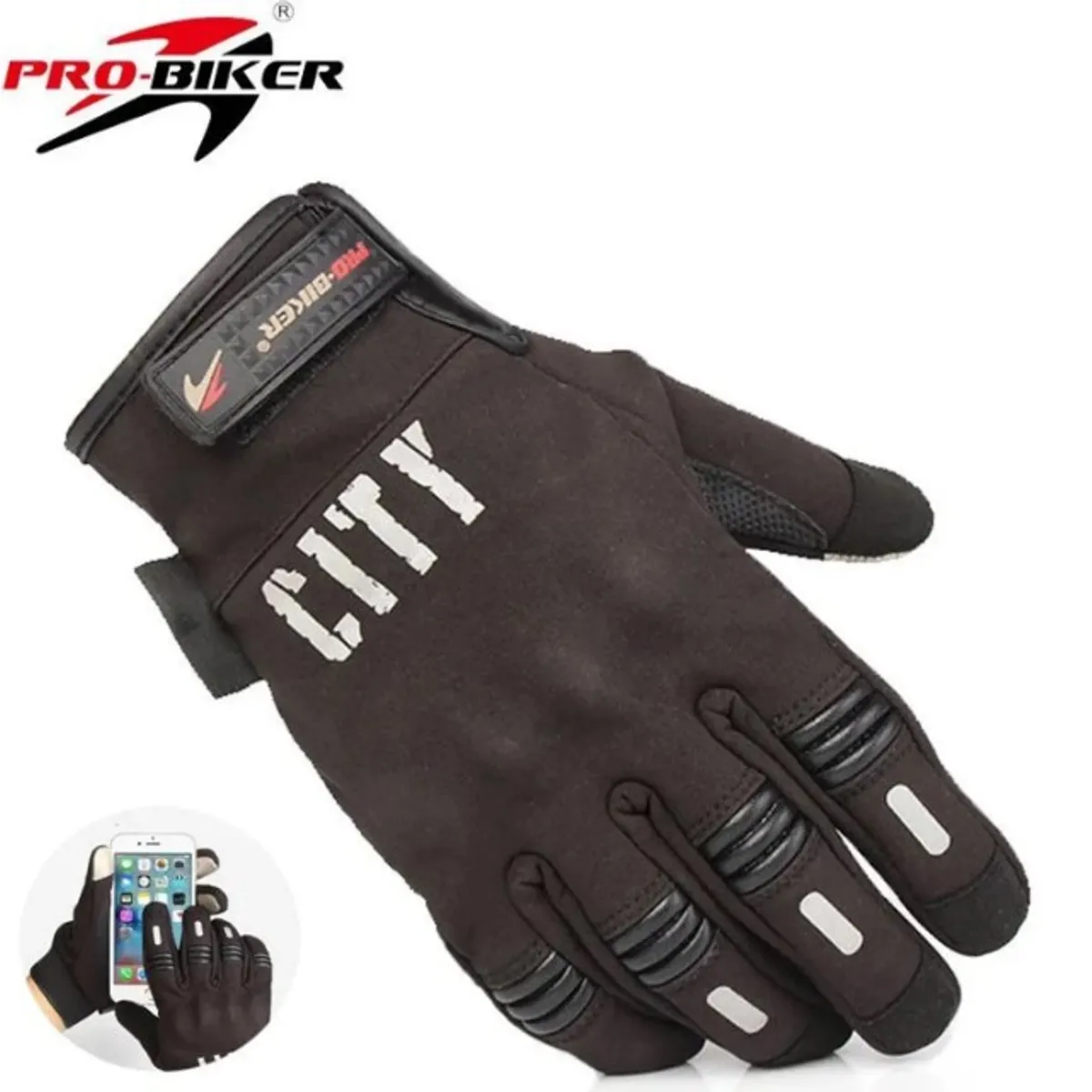 PROBIKER - GUANTES PARA MOTO CITY IMPERMEABLES REFLECTIVOS CON TACTIL