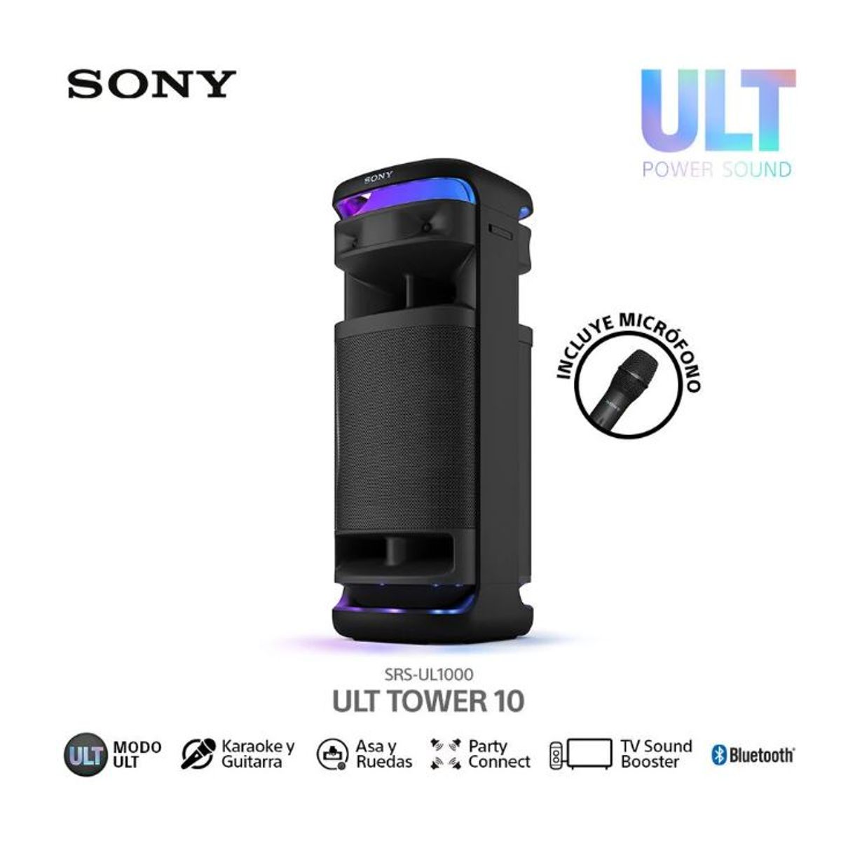 SONY - Parlante Bluetooth Sony SRS-ULT1000 de fiestas ULT TOWER 10