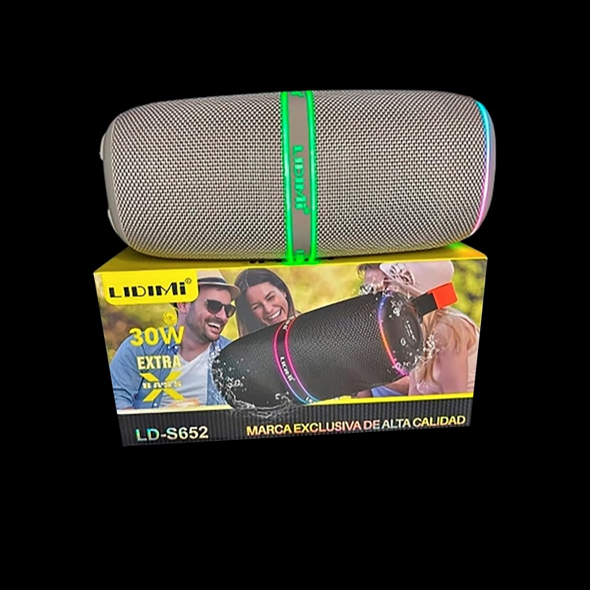 GENERICO - Parlante Inalámbrico Portátil LIDIMI LD-S652 30W Bluetooth TWS - GRIS