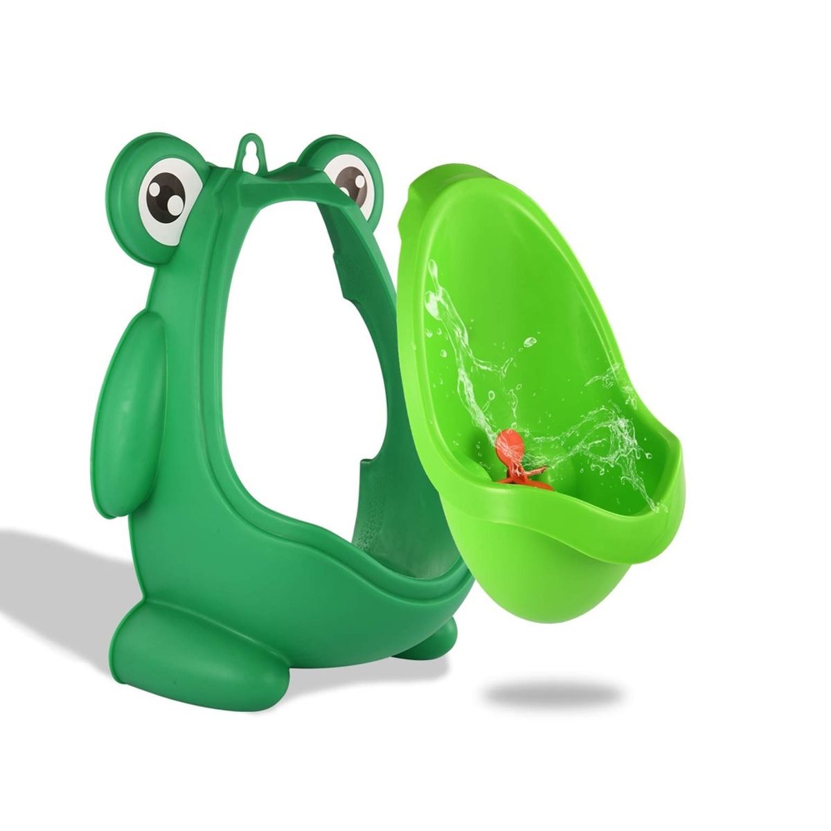 GENERICO - Urinario verde Vertical para Bebé Forma de sapo