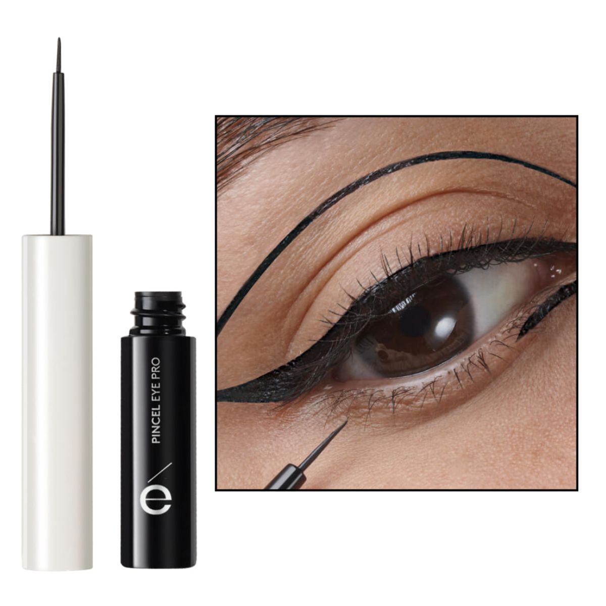 ESIKA - Delineador liquido punta pincel ésika negro a prueba de agua