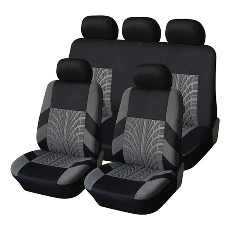 EVERSO - Funda Cubre Asiento Automovil Universal Premium 9 PiezasGris
