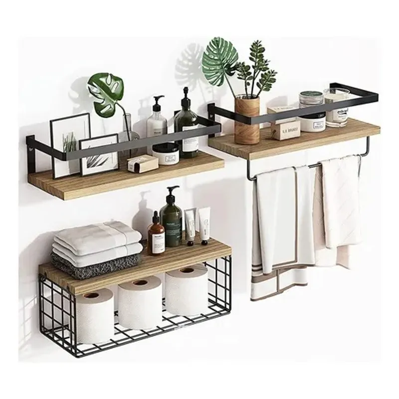 EVERSO - Repisas Flotantes De Pared X3 Estante Organizador Para Baño