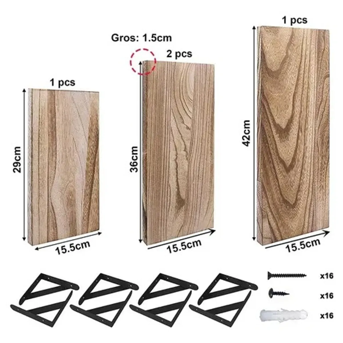 EVERSO - Repisas Flotantes De Pared Kit X4 Estantes Para Baño Cocina