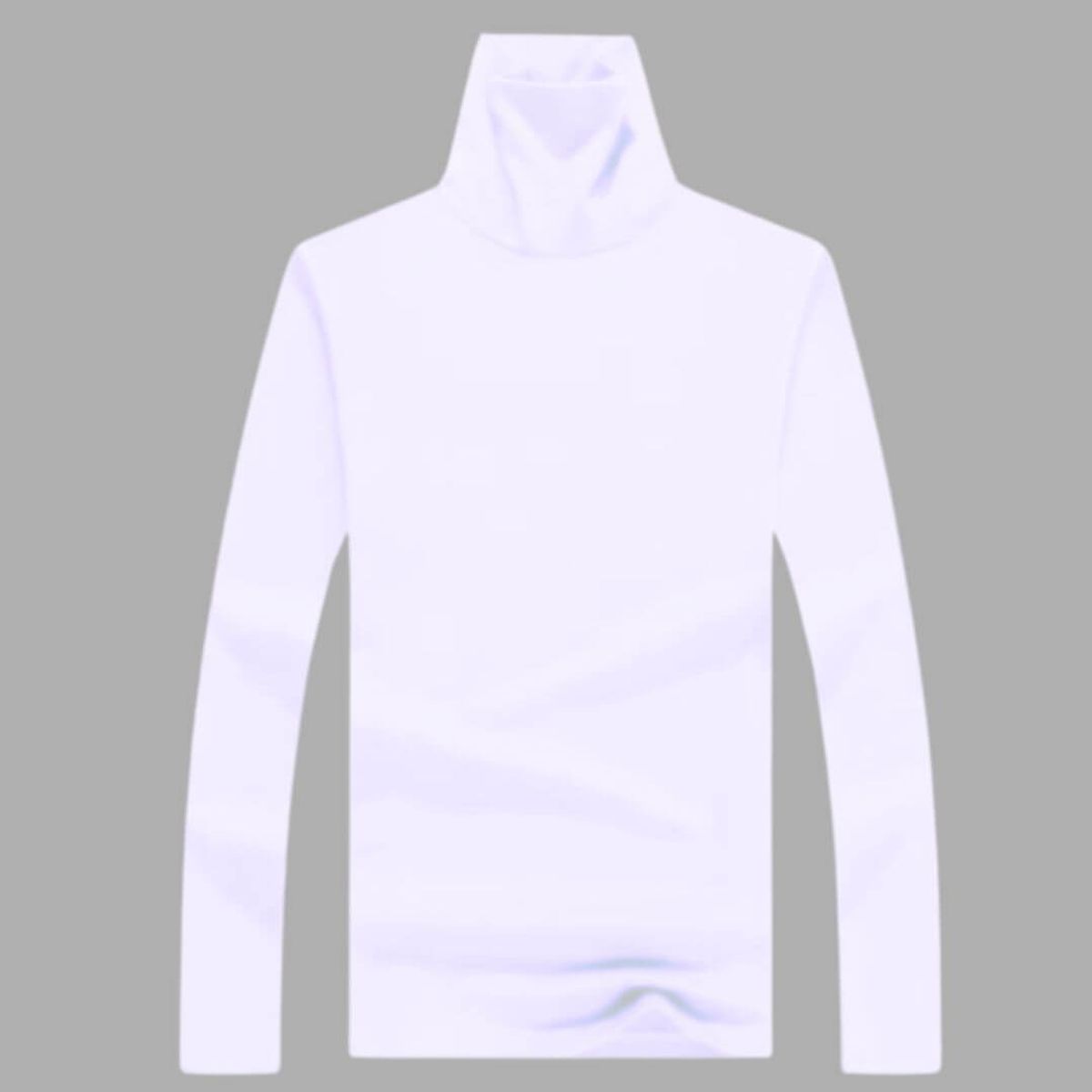 GENERICO - Cafarena Algodon Caballero Blanco Cuello Alto  - Tallas S hasta XL