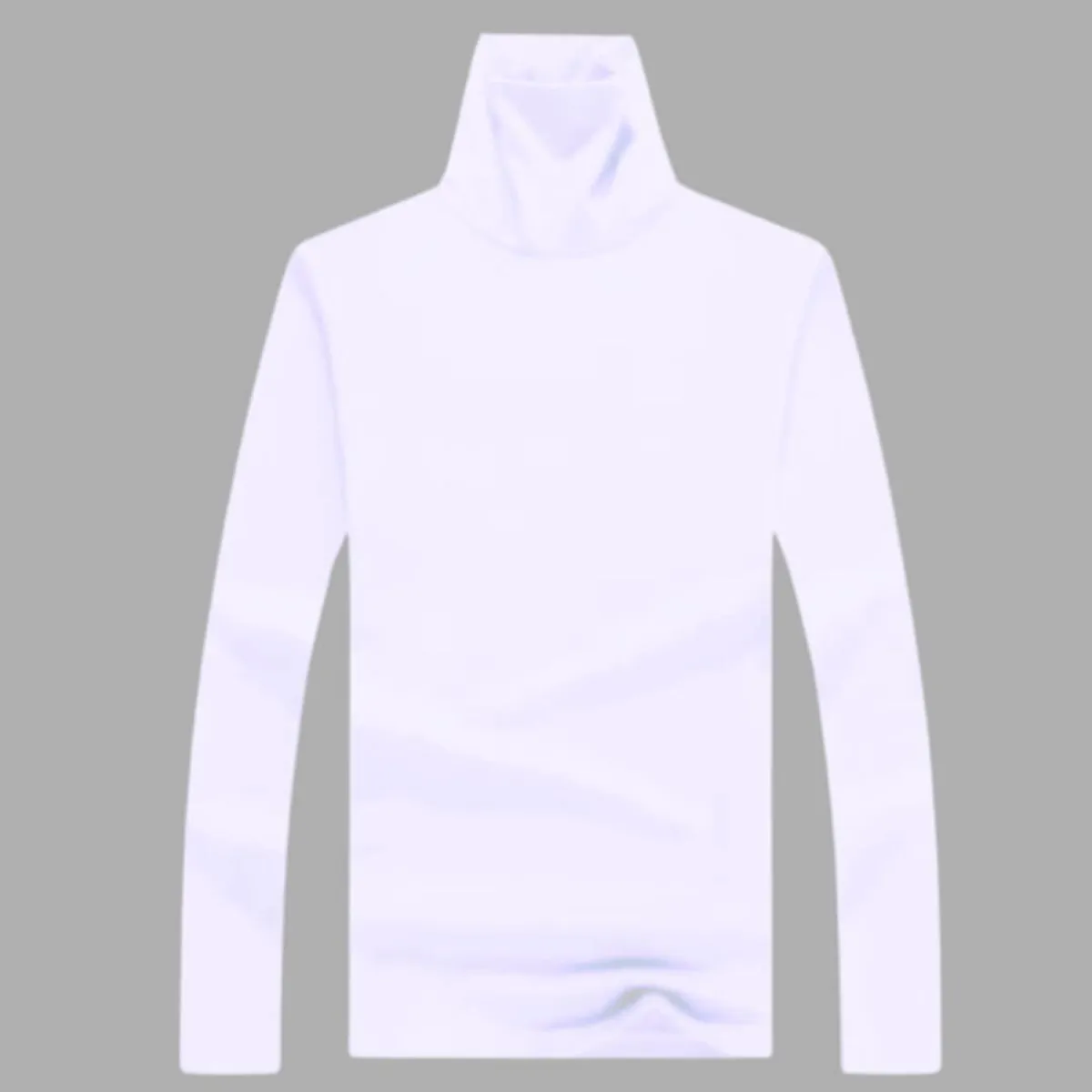 GENERICO - Cafarena Algodon Caballero Blanco Cuello Alto  - Tallas S hasta XL