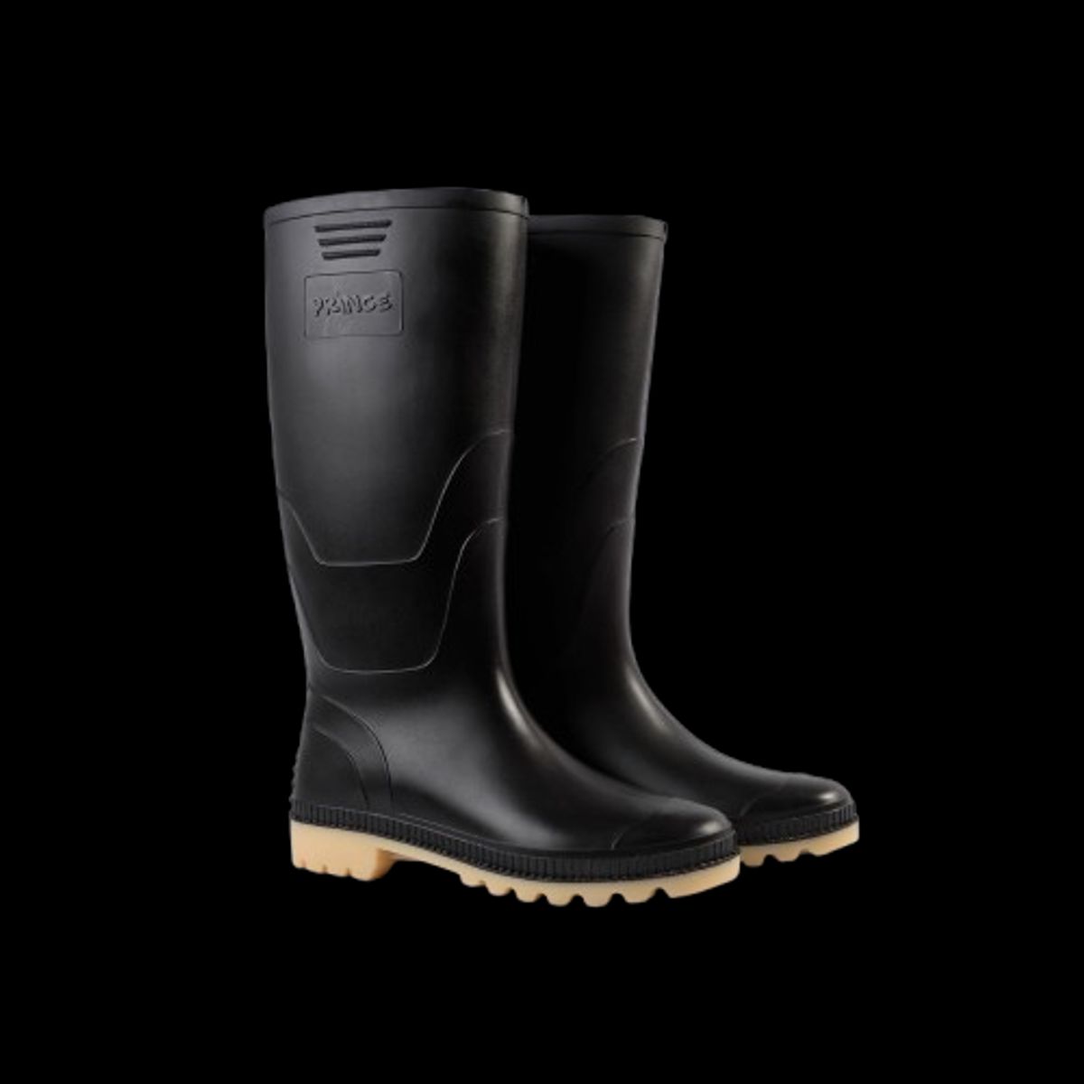 GENERICO - BOTAS PVC NEGRO MARCA POLI MODPRINCE T37 PAR