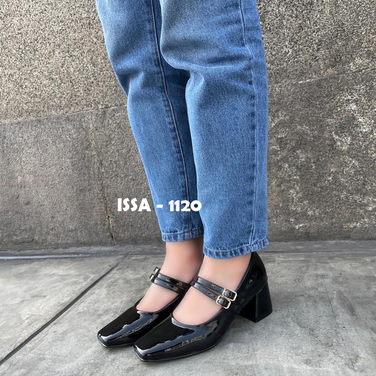 GENERICO - ZAPATOS MARY JANE EN TENDENCIA DE TACO 5 CM EN NEGRO CHAROL