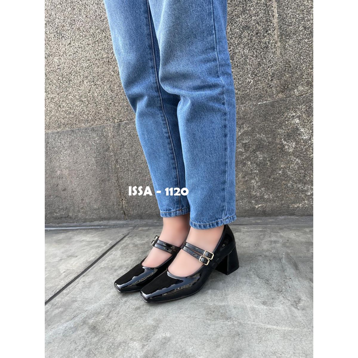 GENERICO - ZAPATOS MARY JANE EN TENDENCIA DE TACO 5 CM EN NEGRO CHAROL