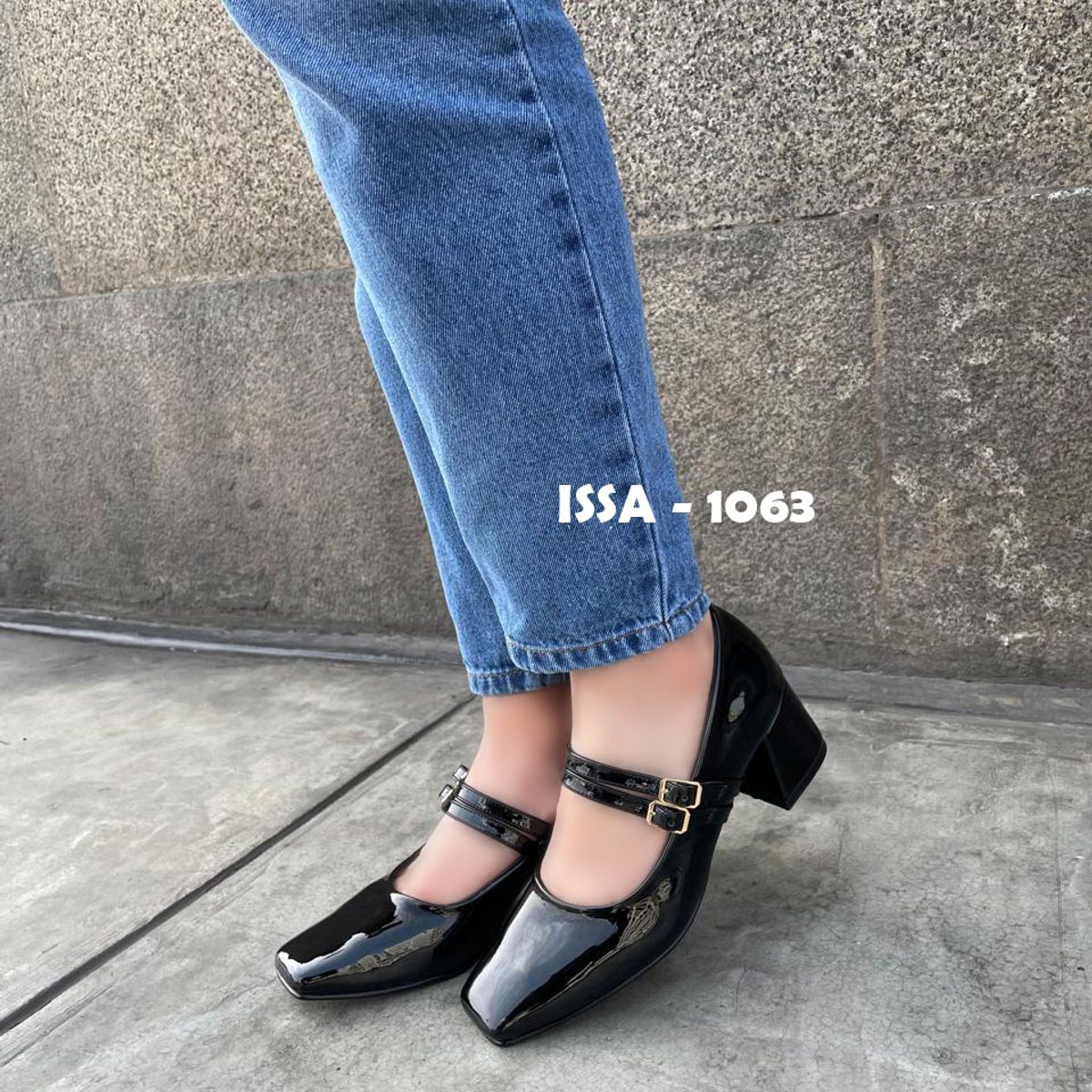 GENERICO - ZAPATOS MARY JANE EN TENDENCIA DE TACO 5 CM EN NEGRO CHAROL