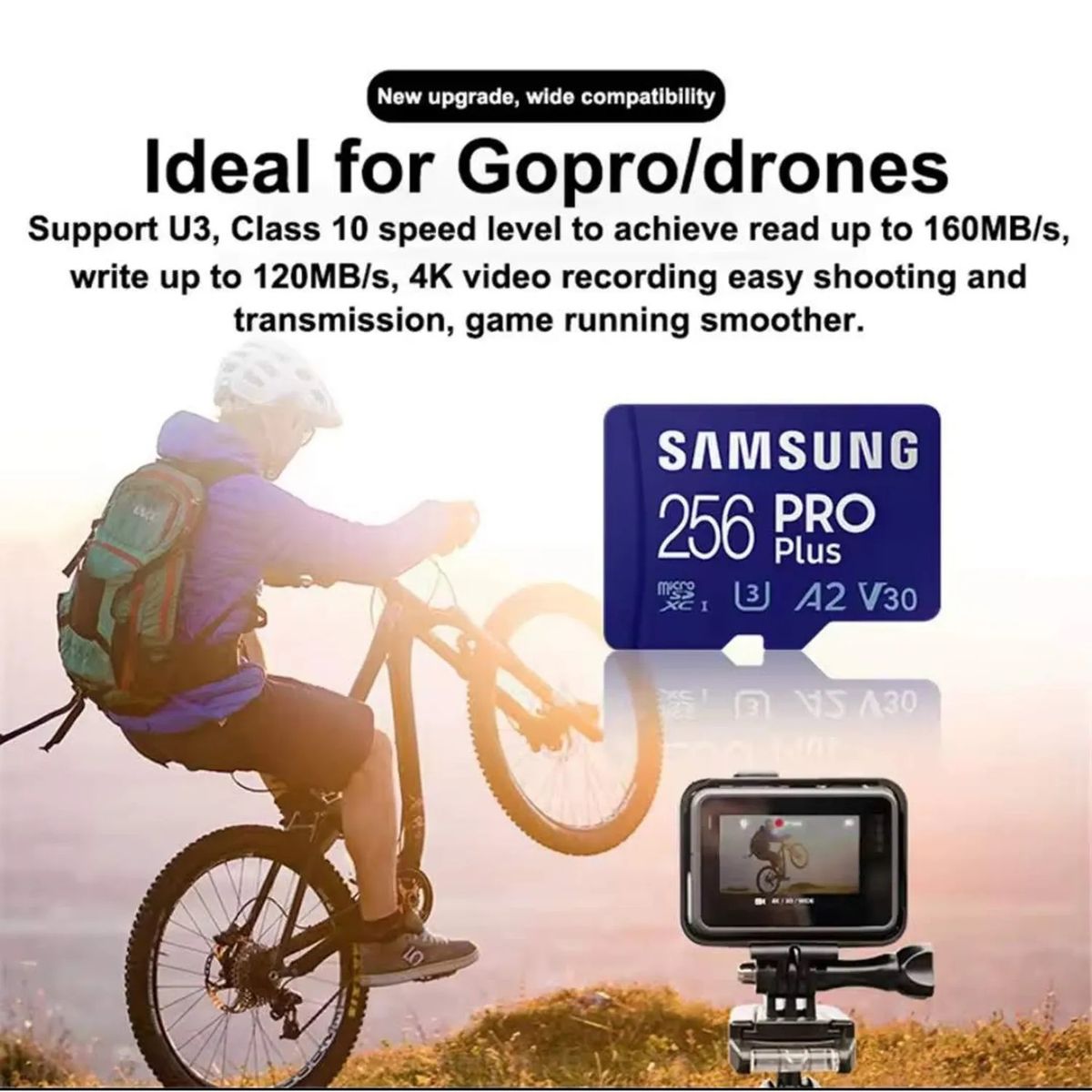 SAMSUNG - Memoria Micro sd Samsung Pro Plus 256 GB 180Mb/s