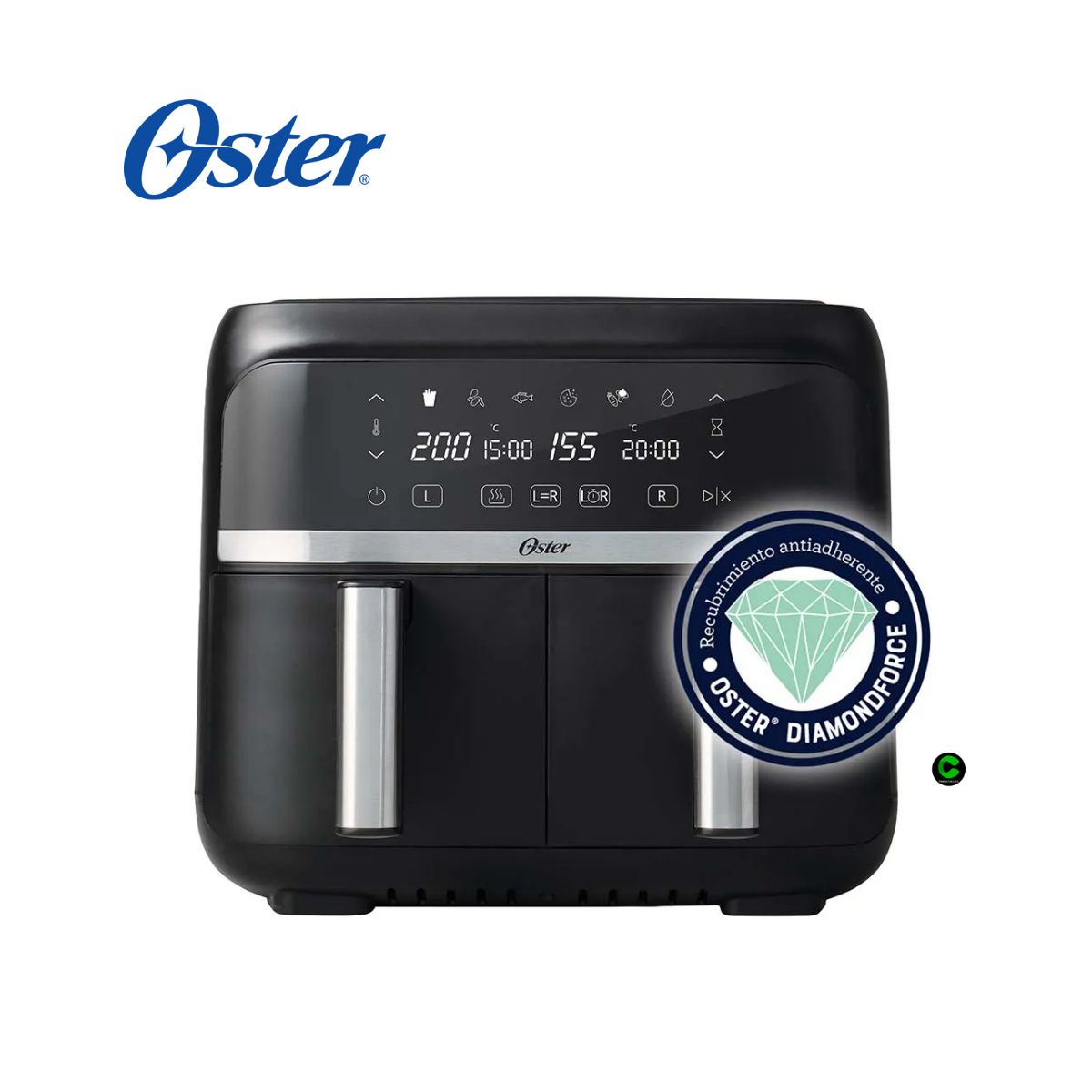 OSTER - Freidora de aire dual Oster® DiamondForce CKSTAF7MCDDF