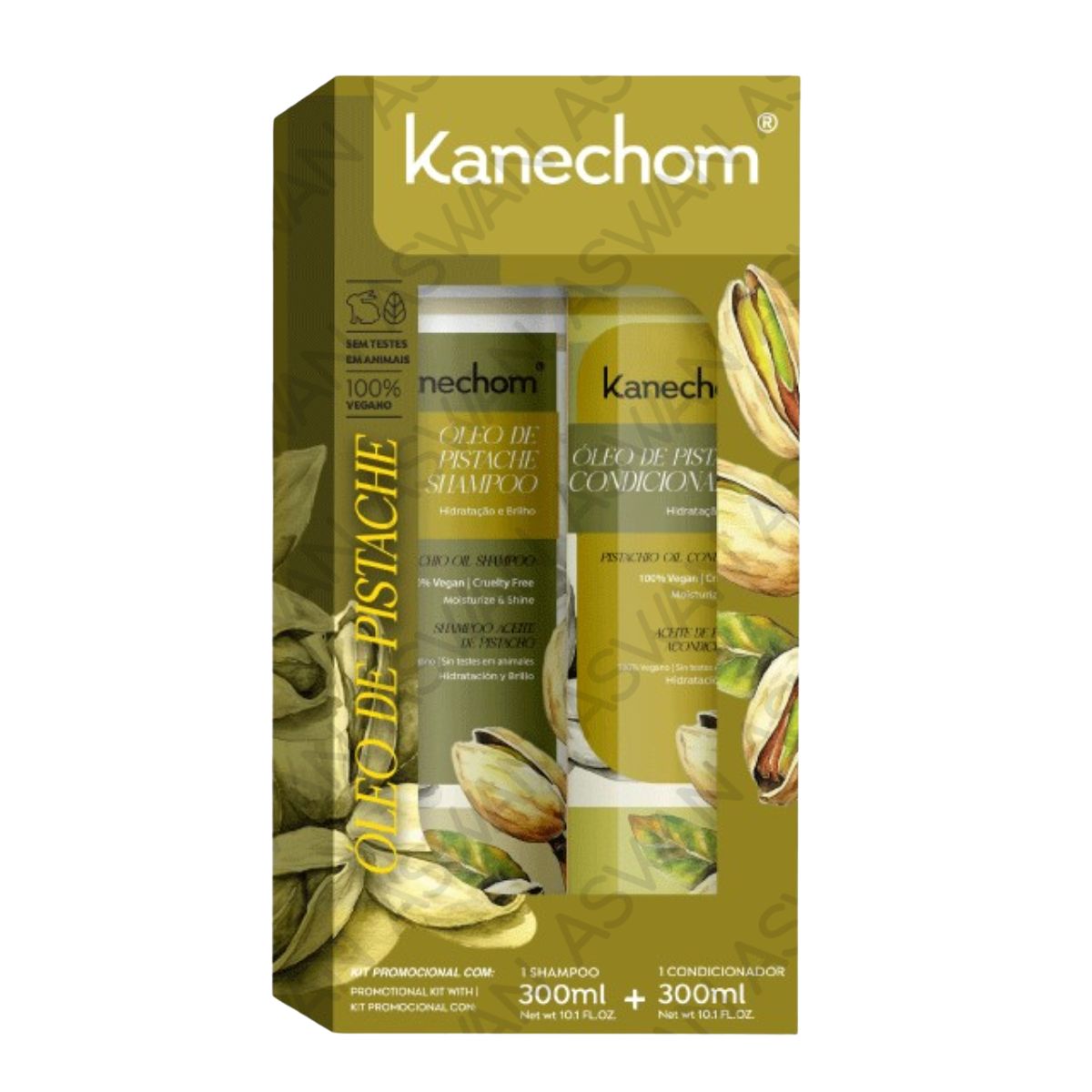 GENERICO - PACK OLEO DE PISTACHO SHAMPO + ACONDICIONADOR 300ML - KANECHOM