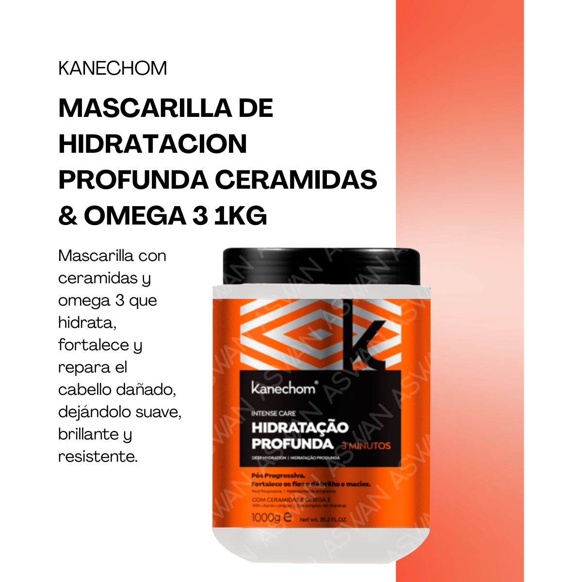 GENERICO - MASCARILLA DE HIDRATACION PROFUNDA CERAMIDAS & OMEGA 3 1KG - KANECHOM