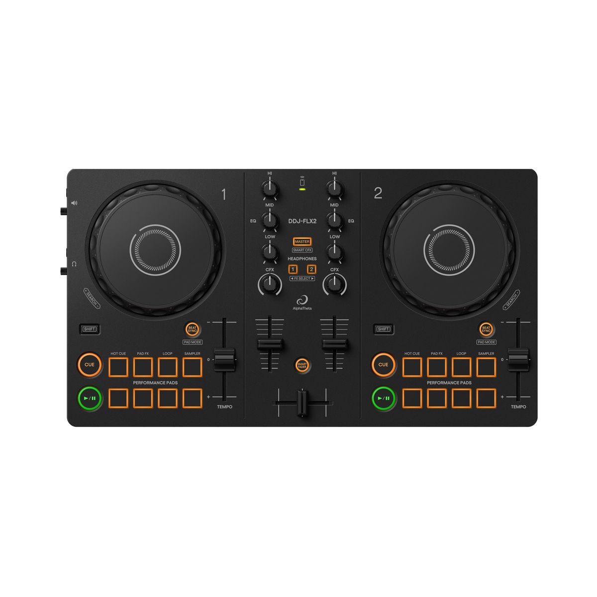 ALPHATHETA - Controlador AlphaTheta compacto de 2 canales negro DDJ-FLX2