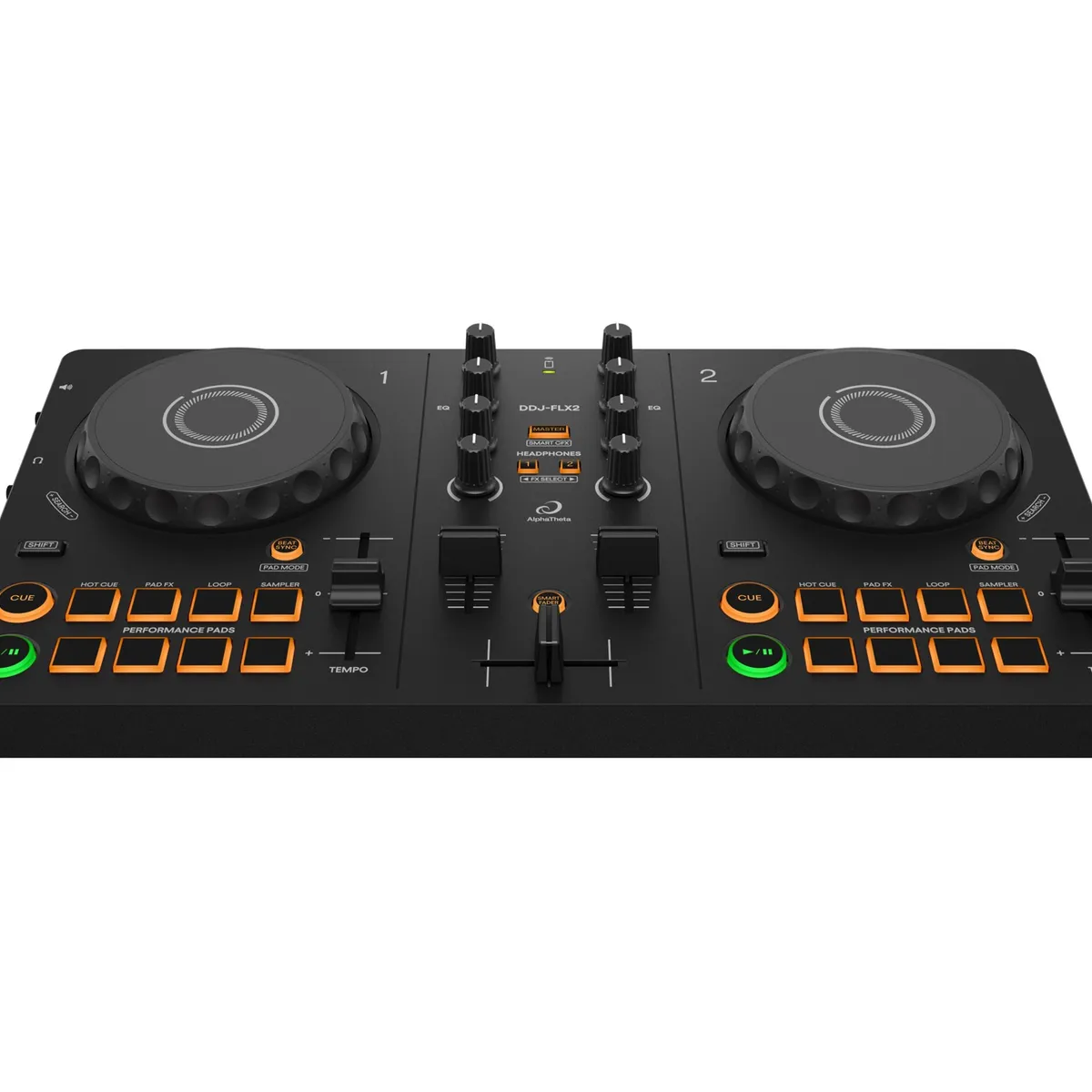 ALPHATHETA - Controlador AlphaTheta compacto de 2 canales negro DDJ-FLX2