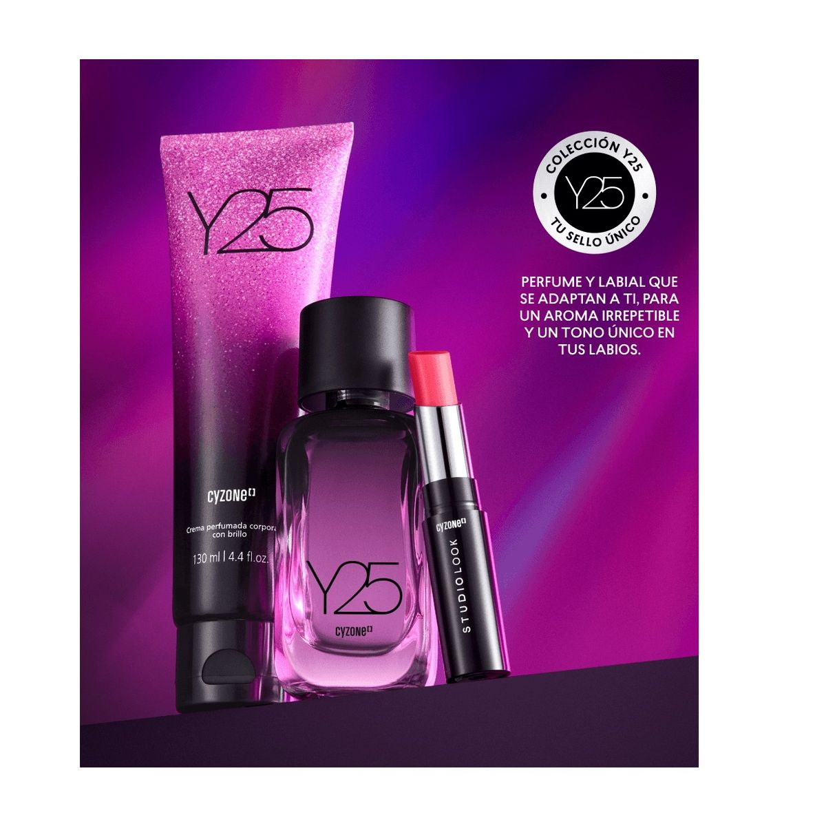 CYZONE - Set Colección Y25( Set Lip Balm + Fragancia Y25 + Crema Y25)