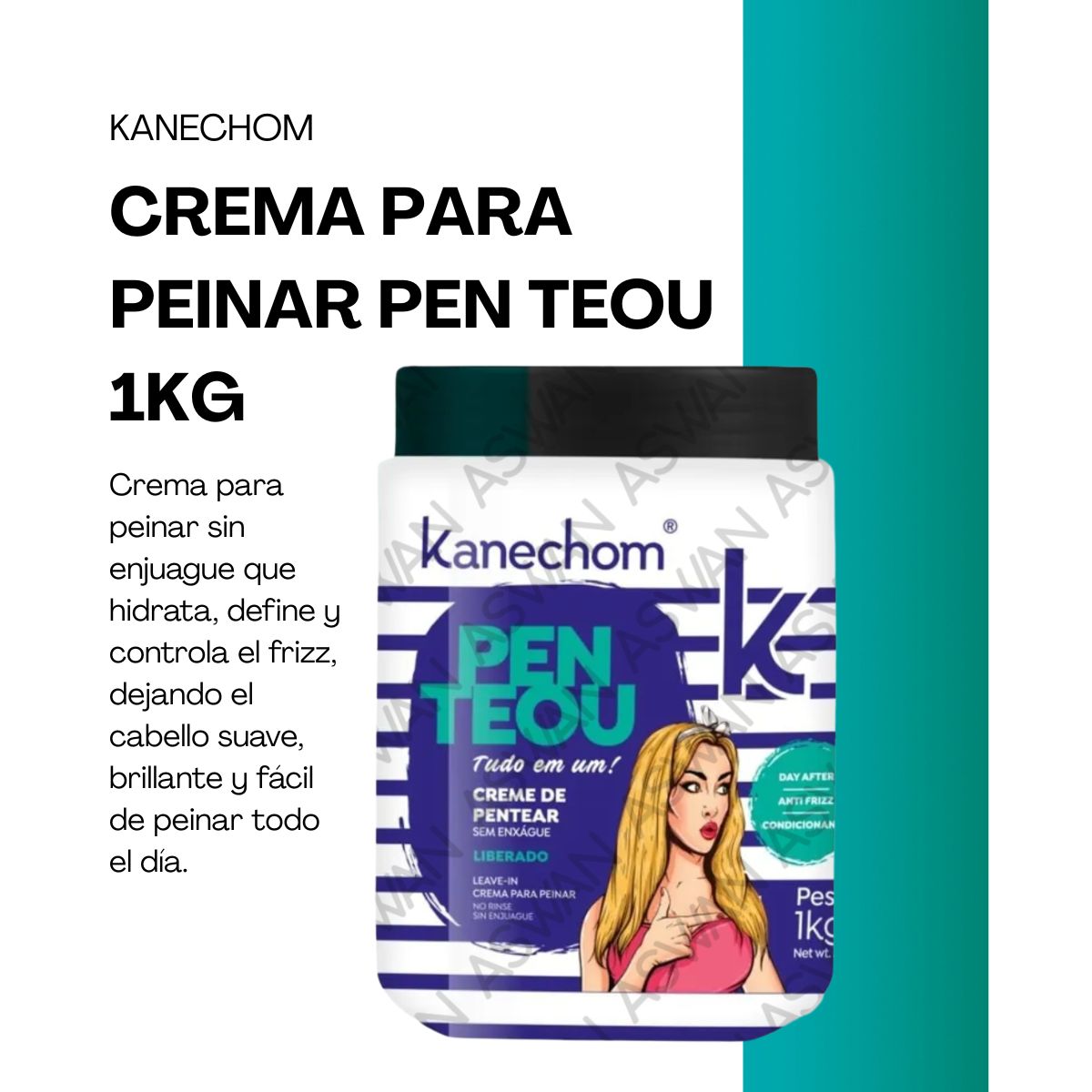 GENERICO - CREMA PARA PEINAR PEN TEOU 1KG - KANECHOM